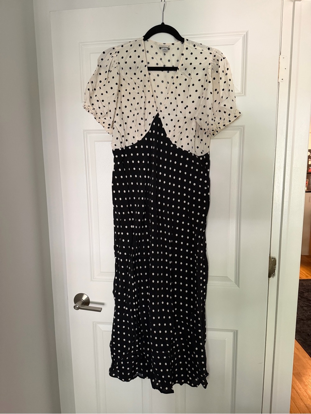 a new day Black & White Polka Dot Maxi Dress